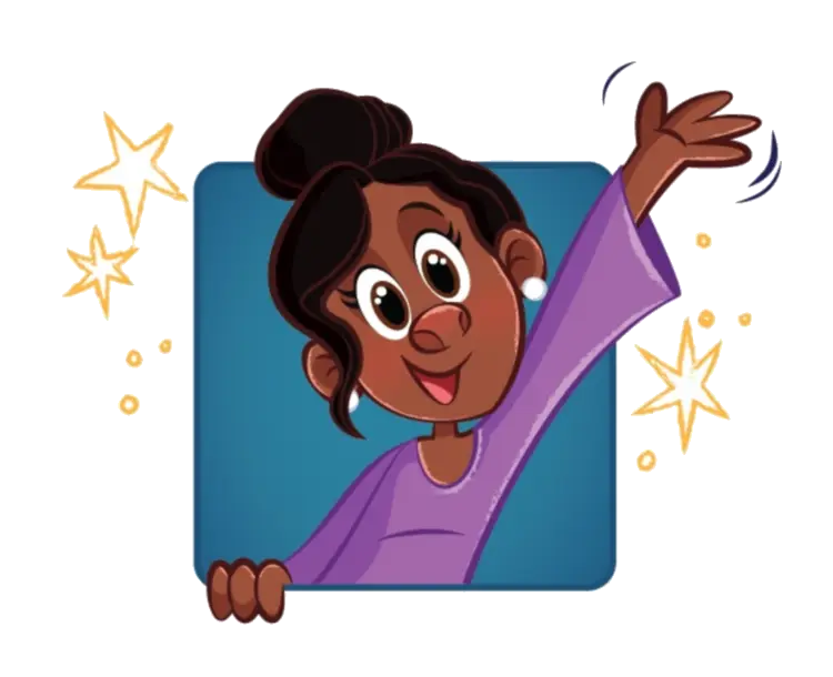 Illustration of Shiloh waving